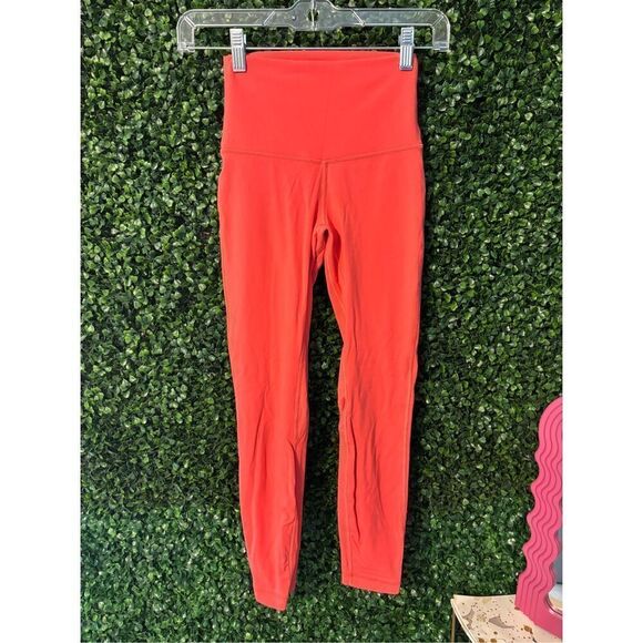 Lululemon Align HR 25” Leggings Size 2 Raspberry Cream Double Lined - Picture 1 of 3